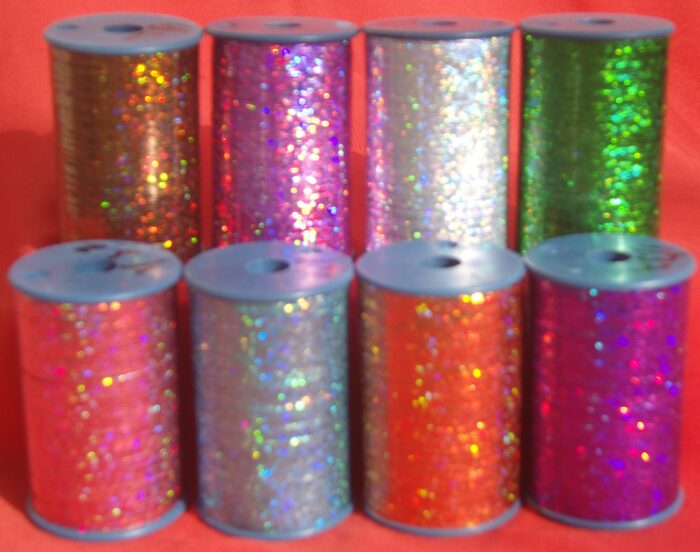 7 Large Lurex Metallic Threads Holographic – 1/32 Inch Width, Shiny Decorative Craft Thread for Embroidery, Weaving, Sewing, Crochet, Jewelry Making, DIY Arts & Crafts, 2,500 Meters Spools