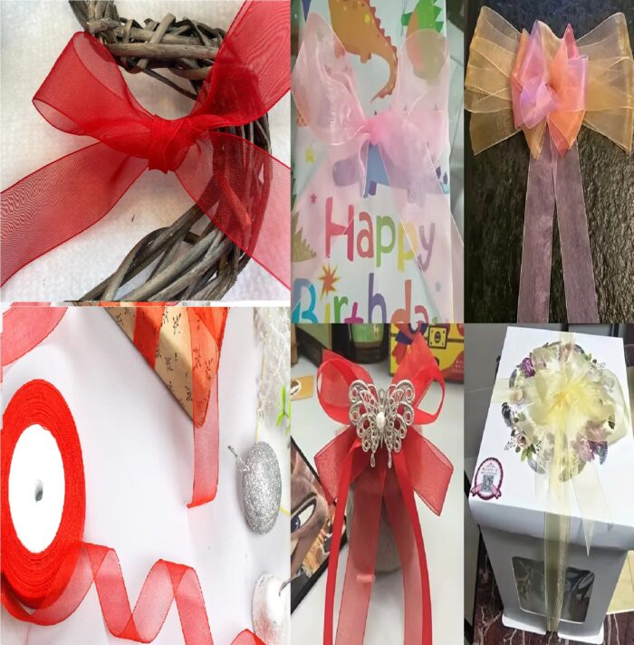 red organza ribbon
