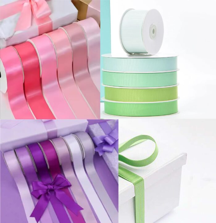 Premium Grosgrain Ribbon Roll - Available in Sizes 6mm, 10mm, 12mm, 15mm, 20mm, 25mm, 38mm, and 50mm, Multiple Colors - Image 2